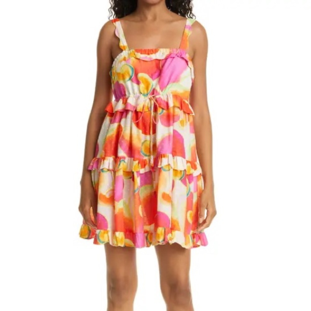 FARM RIO Cashew Juice Mini Dress Small